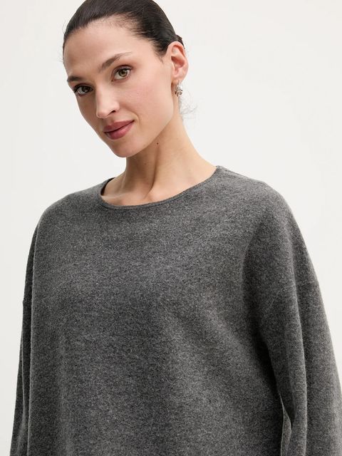 Marc O'Polo sweter z dodatkiem wełny damski kolor szary lekki 510609860487