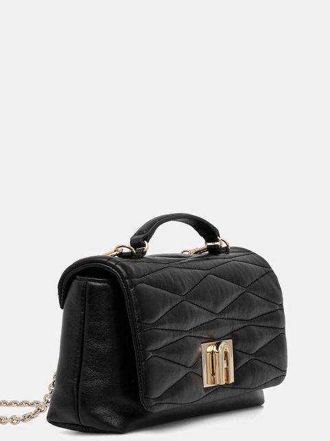 Furla torebka skórzana kolor czarny WE00798.BX3548.O6000