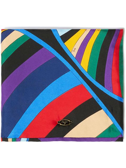 PUCCI Iride-print silk snood scarf - Blue - zdjęcie produktu nr 1