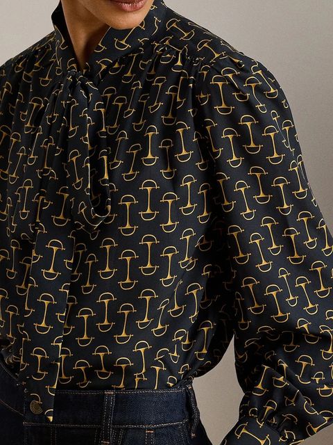 Lauren Ralph Lauren bluzka damska kolor granatowy wzorzysta 200P03558