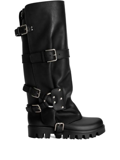 Dolce & Gabbana buckle-strap biker boots - Black - zdjęcie produktu nr 1