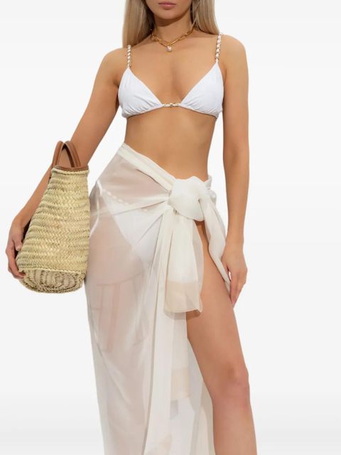 Balmain chain-embellished bikini - White