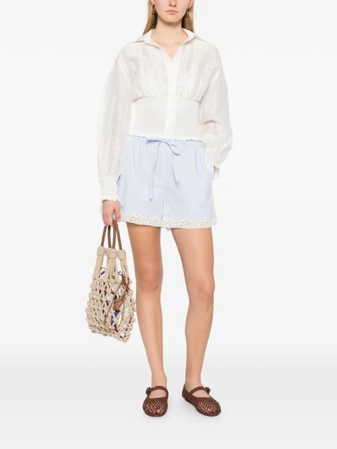 SANDRO lace-detail shorts - Blue - zdjęcie produktu nr 2