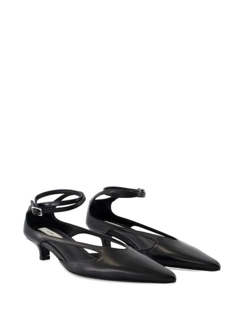 TOTEME 35mm pointed ankle-strap pumps - Black - zdjęcie produktu nr 2