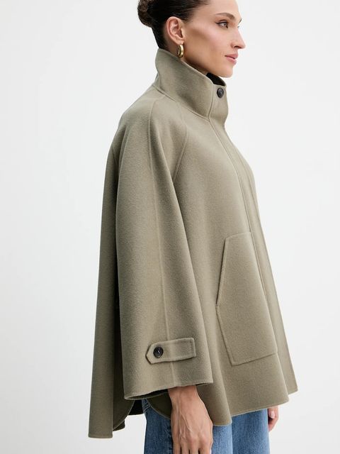 MAX&Co. płaszcz wełniany kolor zielony 2526086071200