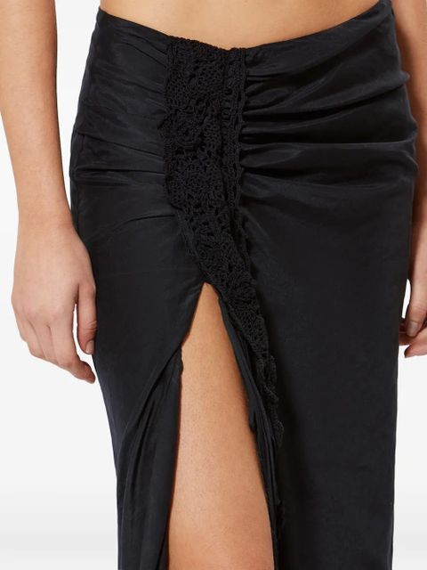 ISABEL MARANT Velina crochet slit midi skirt - Black