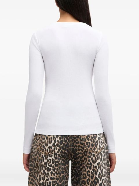 GANNI long-sleeve T-shirt - White