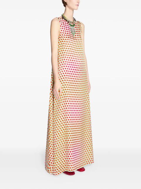 DRIES VAN NOTEN printed maxi dress - White