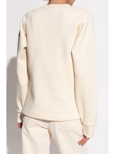 Moncler logo-patch sweatshirt - Neutrals