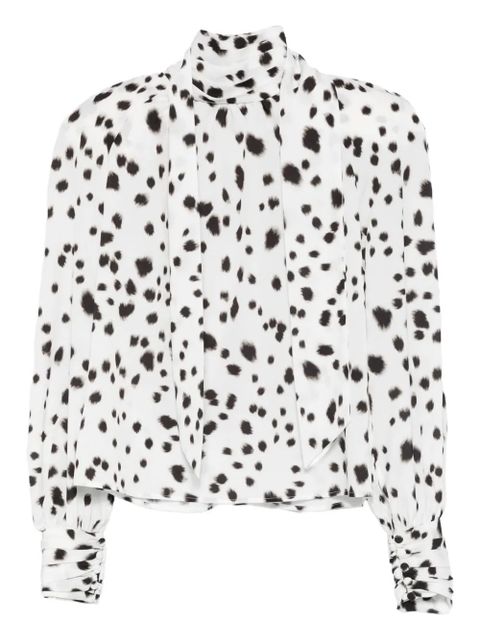 Rowen Rose dalmatian-pattern blouse - White - zdjęcie produktu nr 1