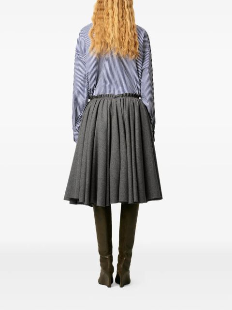 AMI Paris Corolla wool midi skirt - Grey