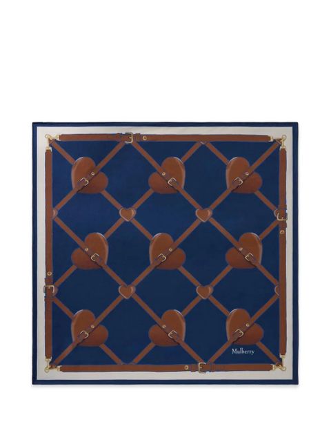 Mulberry Heart Pockets buckle-print scarf - Blue - zdjęcie produktu nr 1
