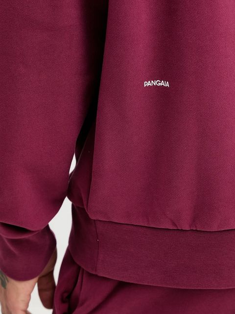 Pangaia bluza bawełniana kolor bordowy z nadrukiem 10000183
