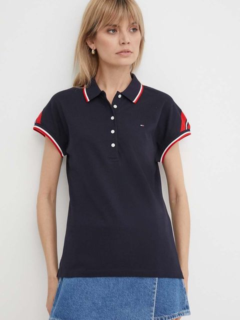 Tommy Hilfiger polo damski kolor granatowy WW0WW41285