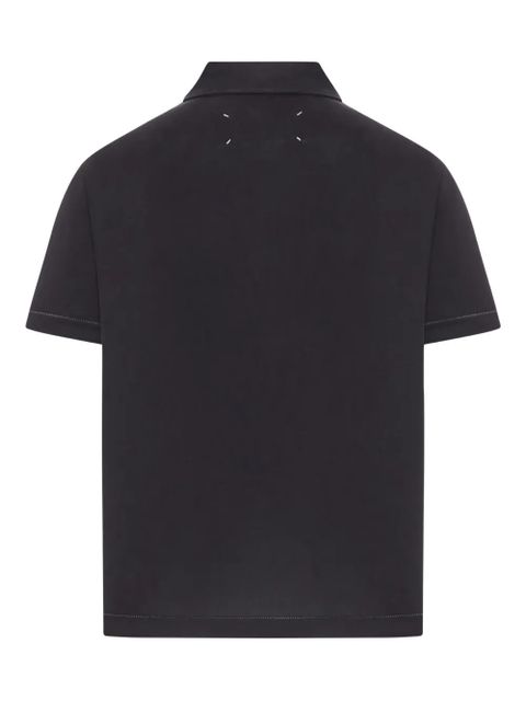 Maison Margiela short-sleeve polo top - Black