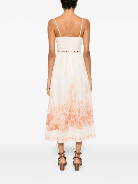 ZIMMERMANN The Wanderlust print midi dress - White