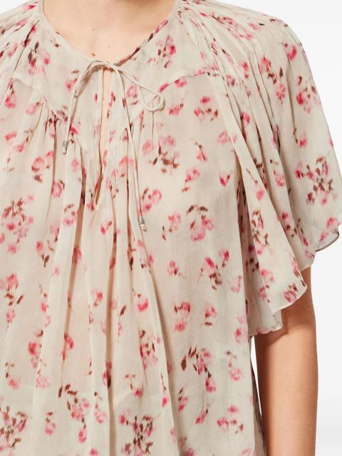 MARANT ÉTOILE Neslya floral-pattern blouse - Neutrals