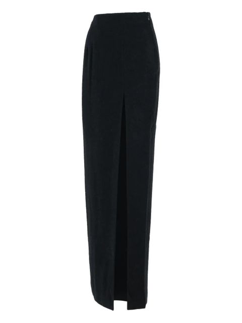 Alessandra Rich side-split wool-blend skirt - Black - zdjęcie produktu nr 2