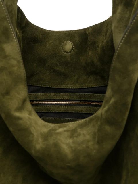 Moschino logo leather shoulder bag - Green