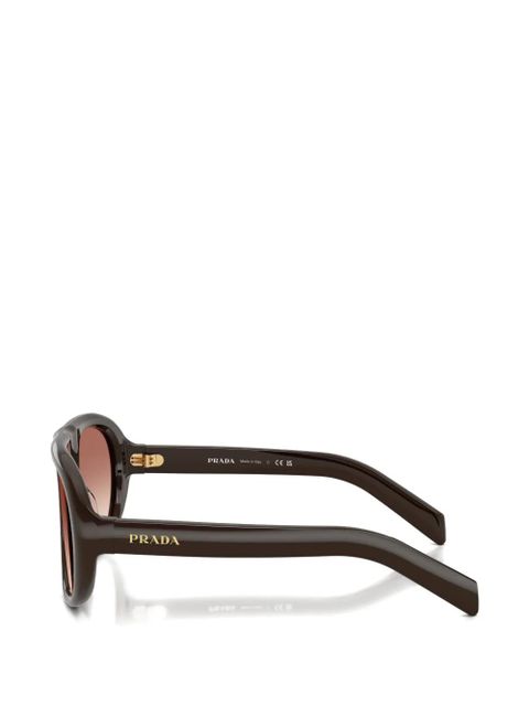 Prada Eyewear logo-detail sunglasses - Brown