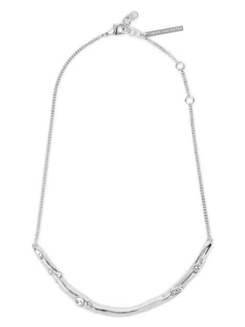 DRIES VAN NOTEN crystal-embellished necklace - Silver - zdjęcie produktu nr 1
