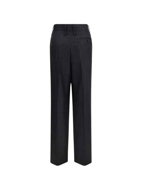 Ferragamo pinstripe wool trouser - Black