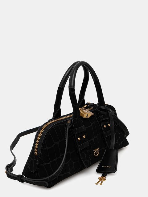 Pinko torebka nubukowa Horizontal