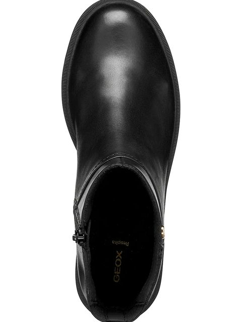 Geox botki skórzane D MIEREILLE damskie kolor czarny na koturnie D563VA 00043 C9999