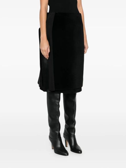 Jil Sander layered straight skirt - Black - zdjęcie produktu nr 2