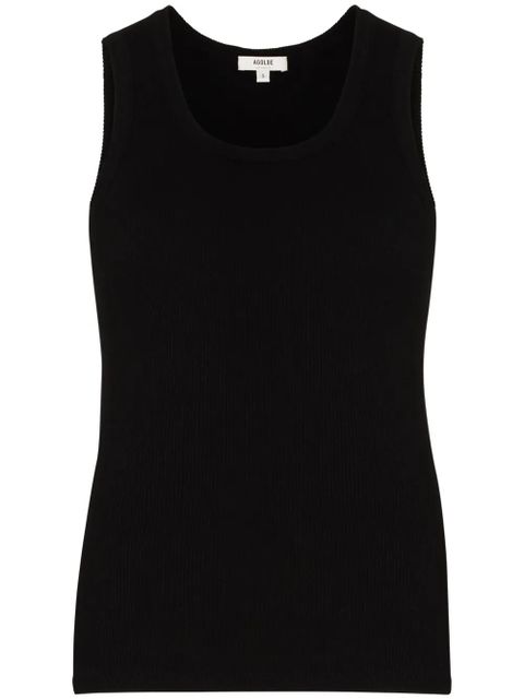 AGOLDE Poppy ribbed tank top - Black - zdjęcie produktu nr 1