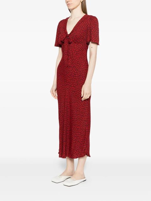 Reformation Tyra dress - Red - zdjęcie produktu nr 2