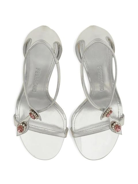Ferragamo 90mm crystal-embellished sandals - Silver