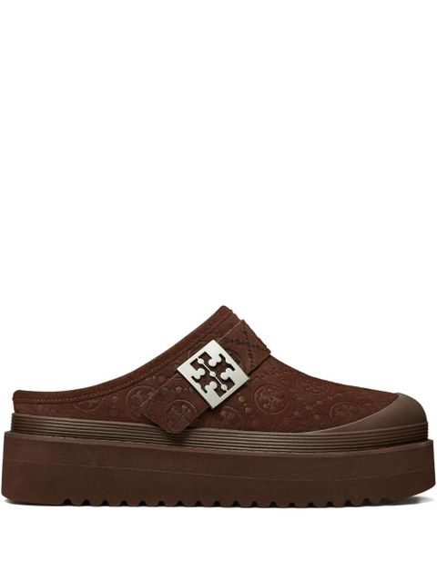 Tory Burch mellow shearling platform mules - Brown - zdjęcie produktu nr 1
