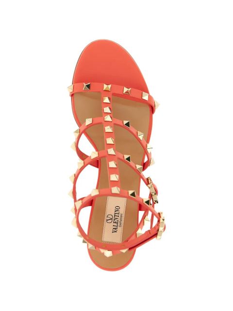 Valentino Garavani Rockstud calf-leather sandals - Orange