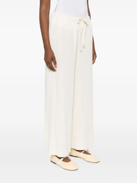 The Row drawstring-waist wide-leg trousers - Neutrals