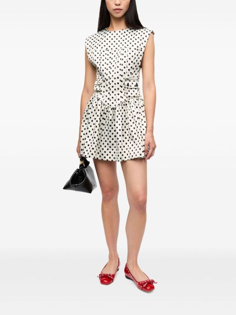 GANNI polka dot-print mini dress - White - zdjęcie produktu nr 2