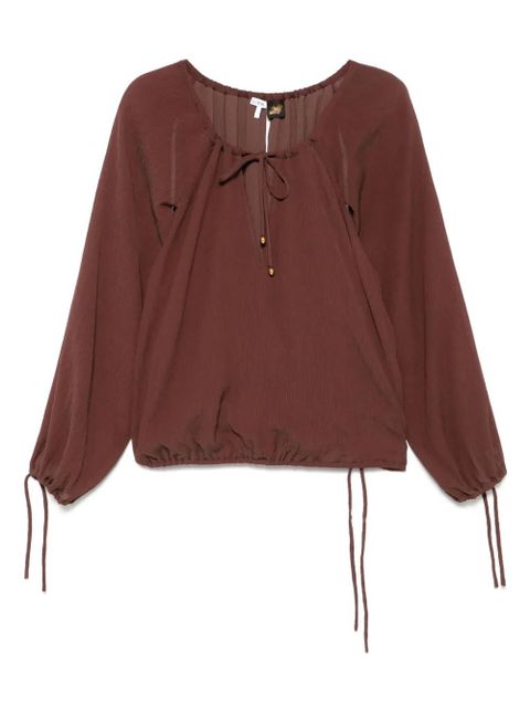 LOEWE seersucker blouse - Brown - zdjęcie produktu nr 1