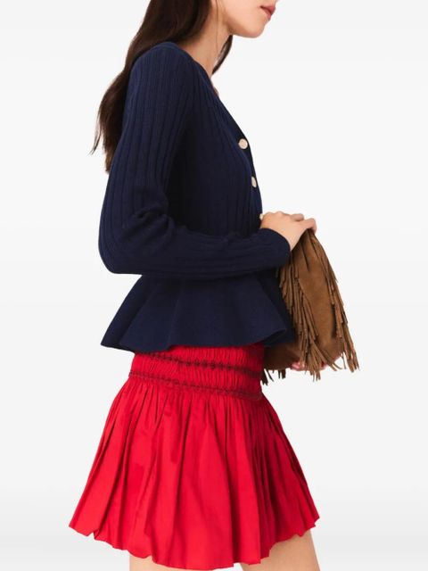 Maje button-down peplum cardigan - Blue