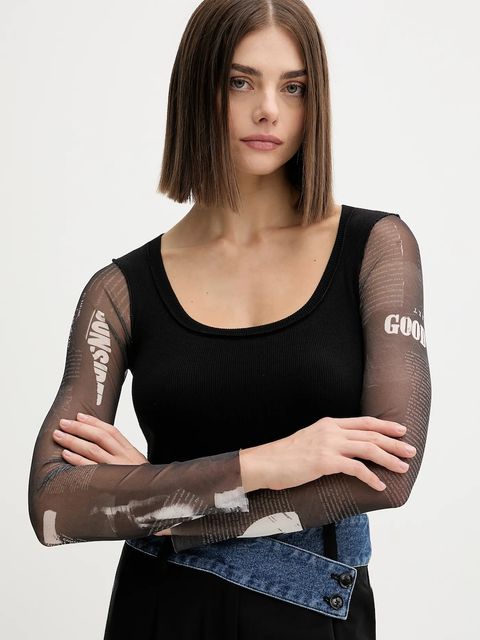 Desigual longsleeve LISBOA kolor czarny 25WWTK30 - zdjęcie produktu nr 1