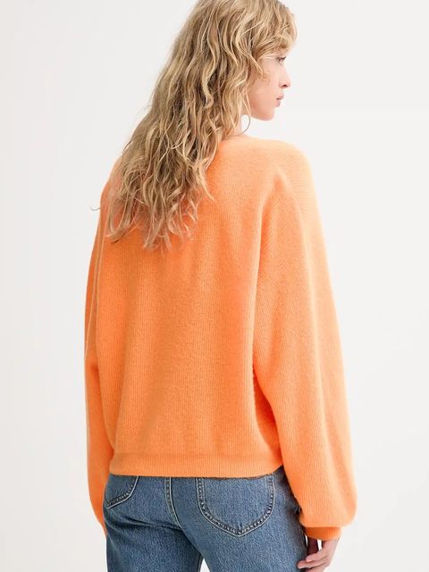 American Vintage kardigan z wełną damski kolor pomarańczowy lekki RAX19C