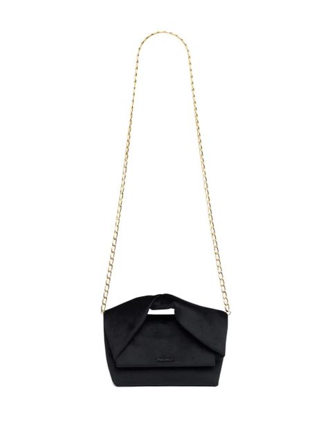 JW Anderson medium Twister velvet tote bag - Black