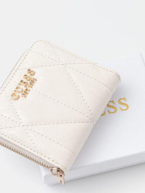 Guess portfel ALDINA damski kolor beżowy SWGG96 63137