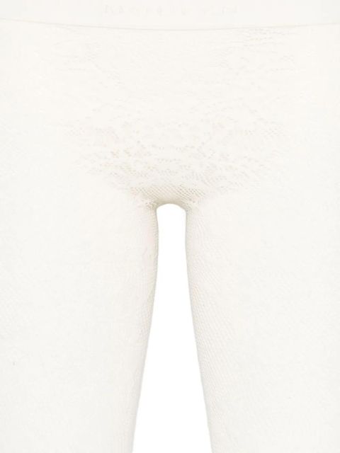 Alexander McQueen floral-lace tights - White