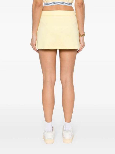 Casablanca logo-embroidered pleated miniskirt - Yellow - zdjęcie produktu nr 2