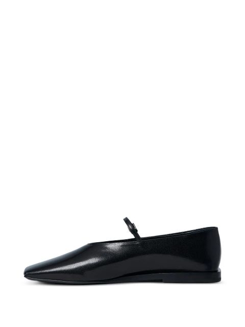 Jil Sander leather ballet flats - Black
