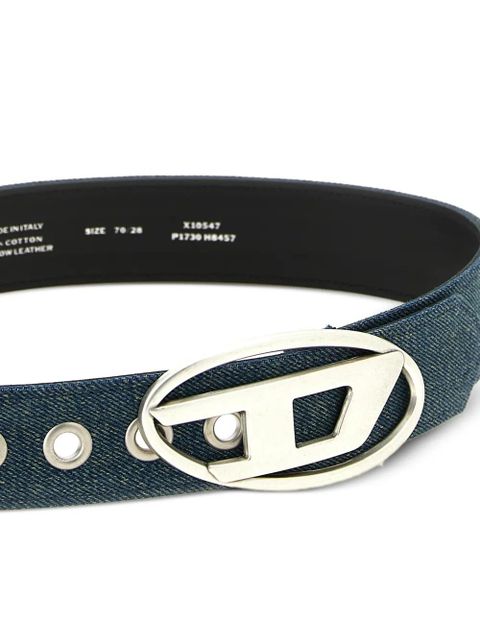Diesel B-1DR logo-buckle belt - Blue