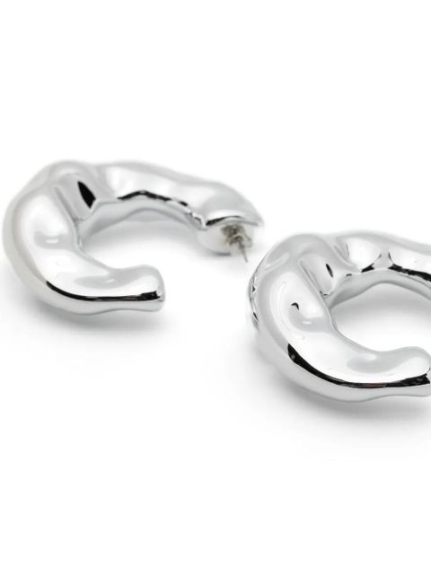 Essentiel Antwerp sculpted hoop earrings - Silver