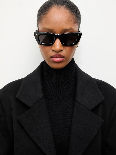 Answear.LAB płaszcz damski kolor czarny przejściowy