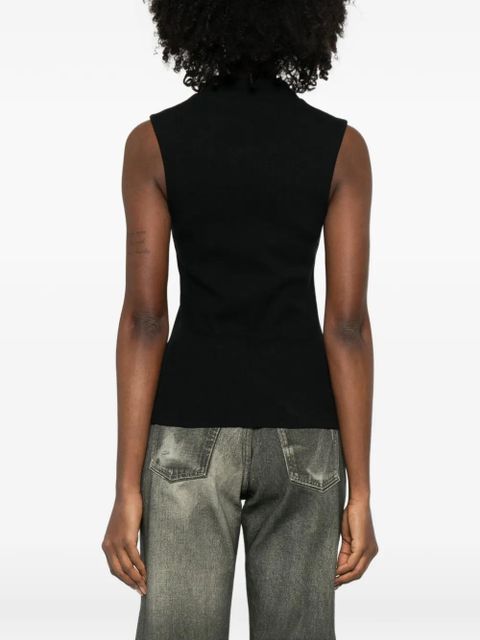 LEMAIRE asymmetrical fitted top - Black