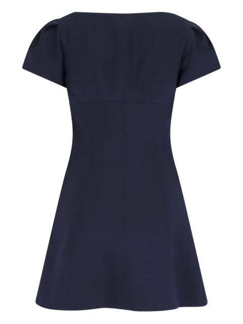 Alexander McQueen gathered-sleeves mini day dress - Blue - zdjęcie produktu nr 2